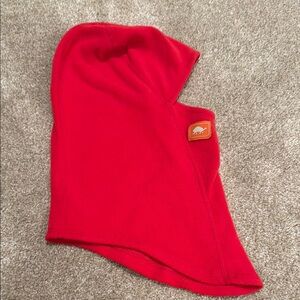 Kids Turtle Fur Red Hooded fleece Balaclava